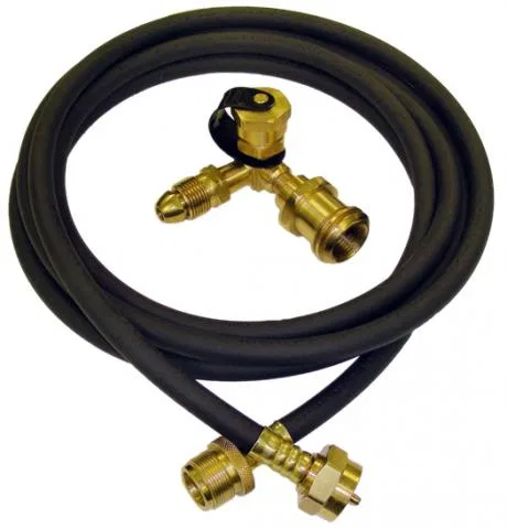 MER471 – AP PRODUCTS Propane Adapter Fitting, Black Hose Thermoplastic And Brass